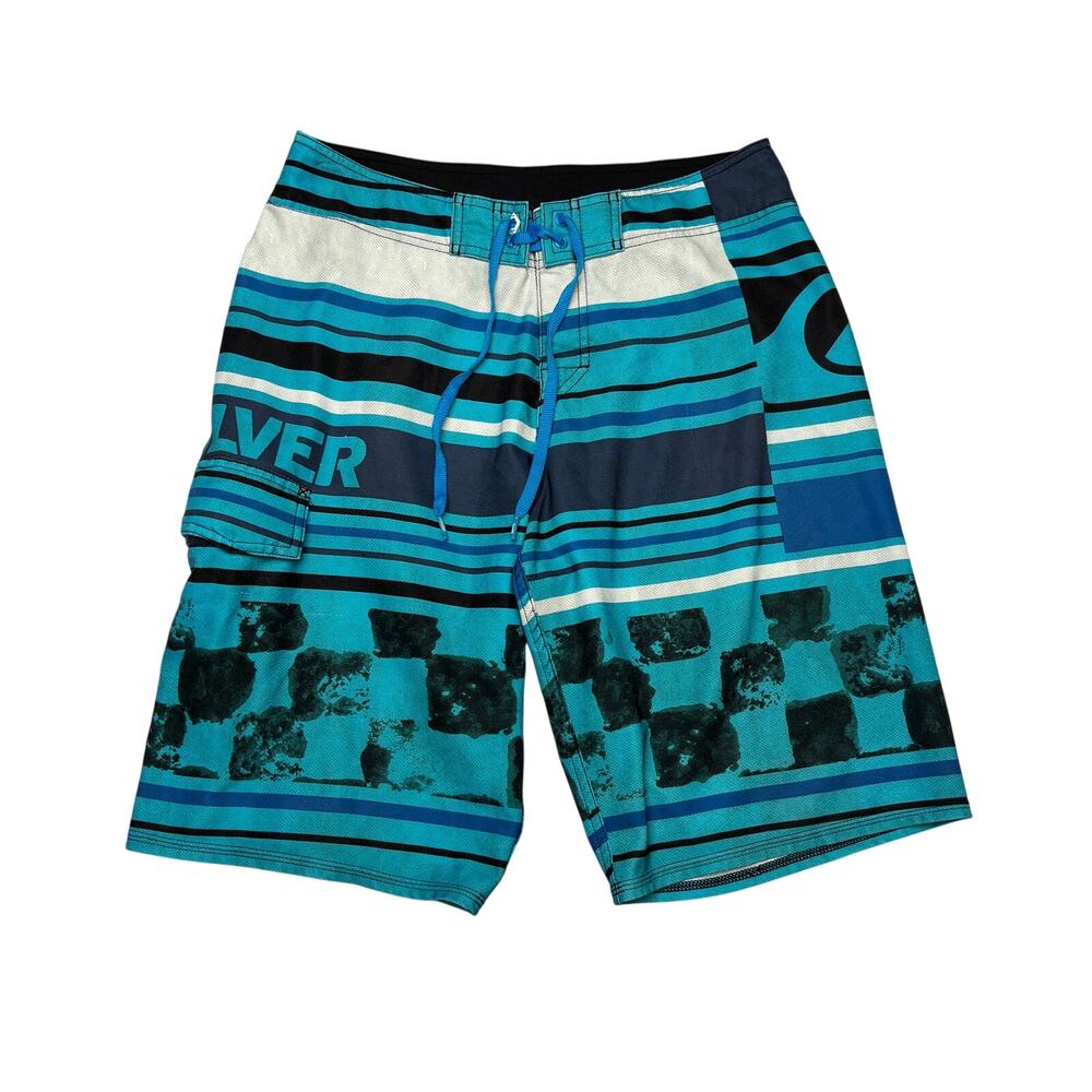 Quiksilver Beach Surf Board Shorts Men's Size 31 Swim Trunks Casual Y2K